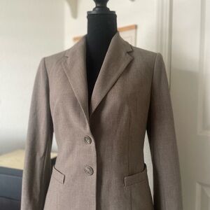 Classic Tan Women's Blazer and Skirt